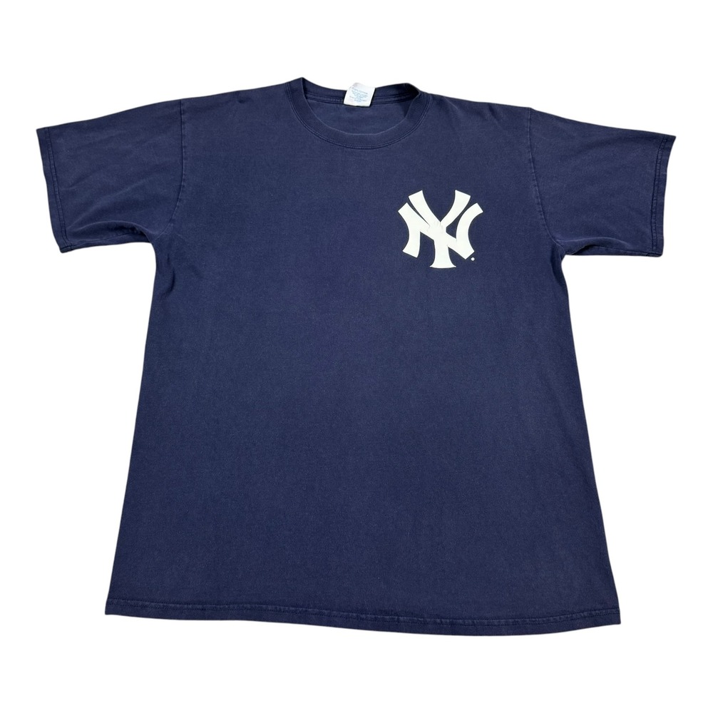 Vintage 2000s New York Yankees Alex Rodriguez Navy Blue Shirt Men's XL